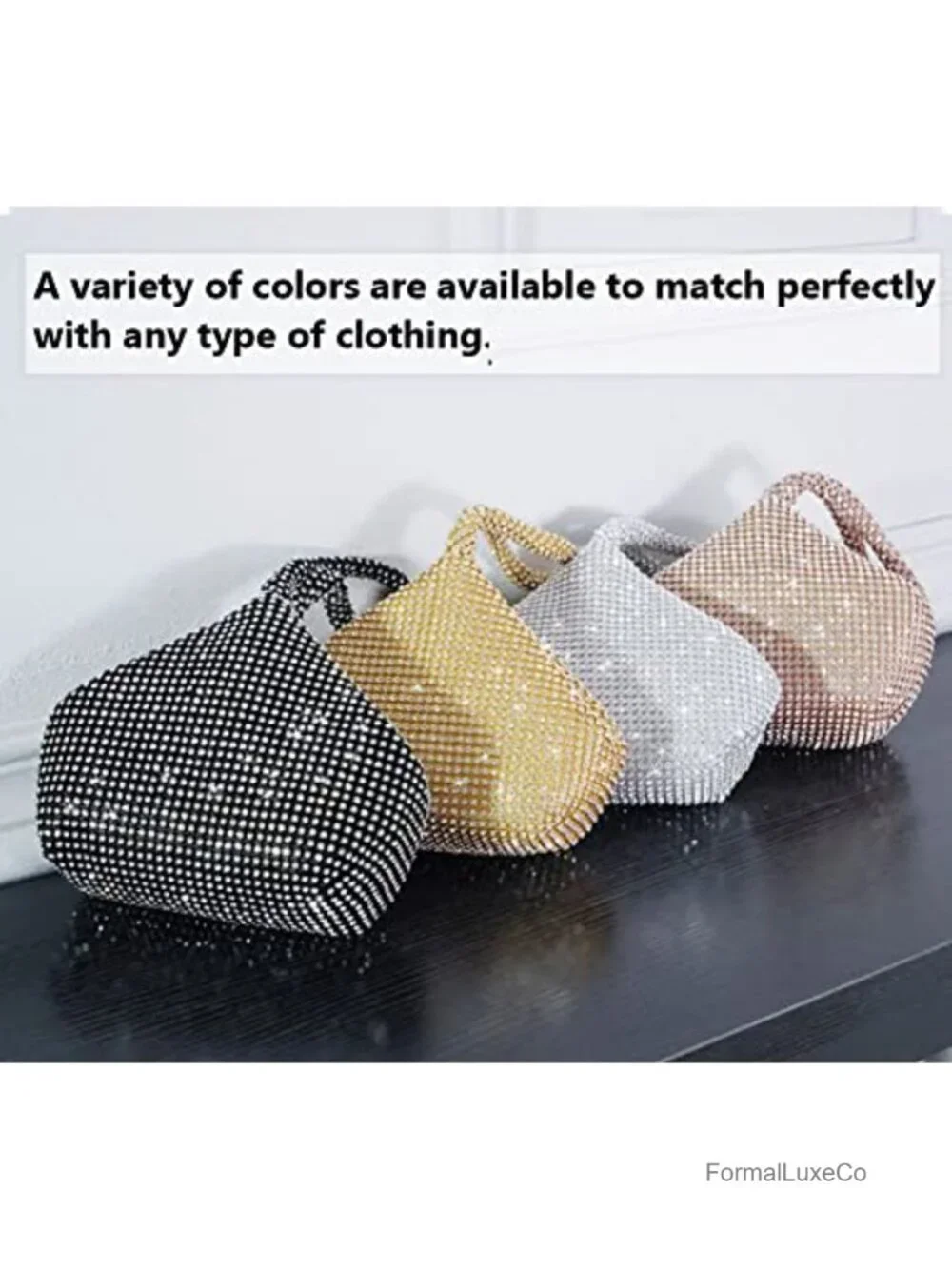 Sparkly Rhinestone Triangle Evening Bag Clutch Purse Chain Party Prom Wedding